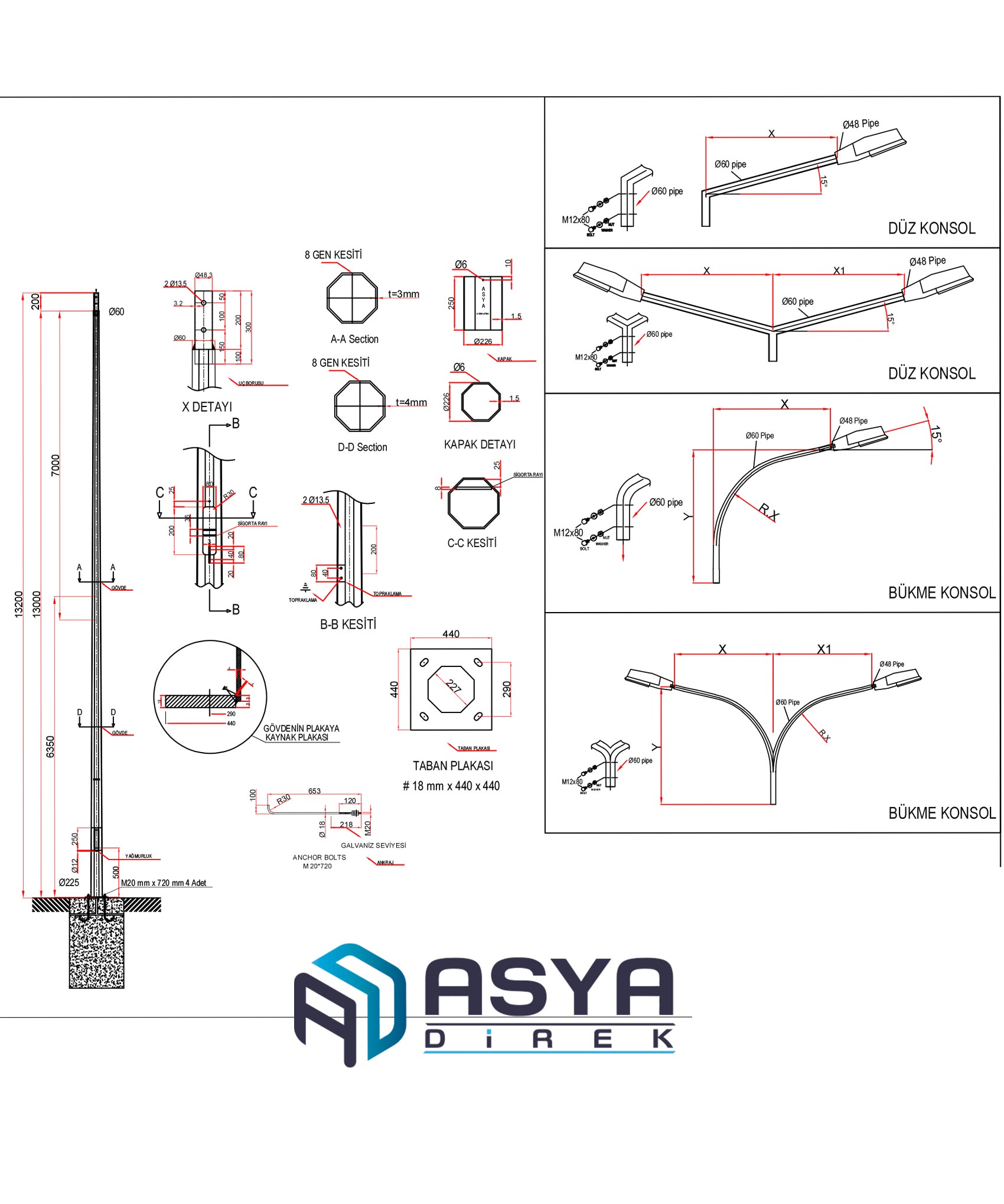 Sokak Aydınlatma Direği AD-130