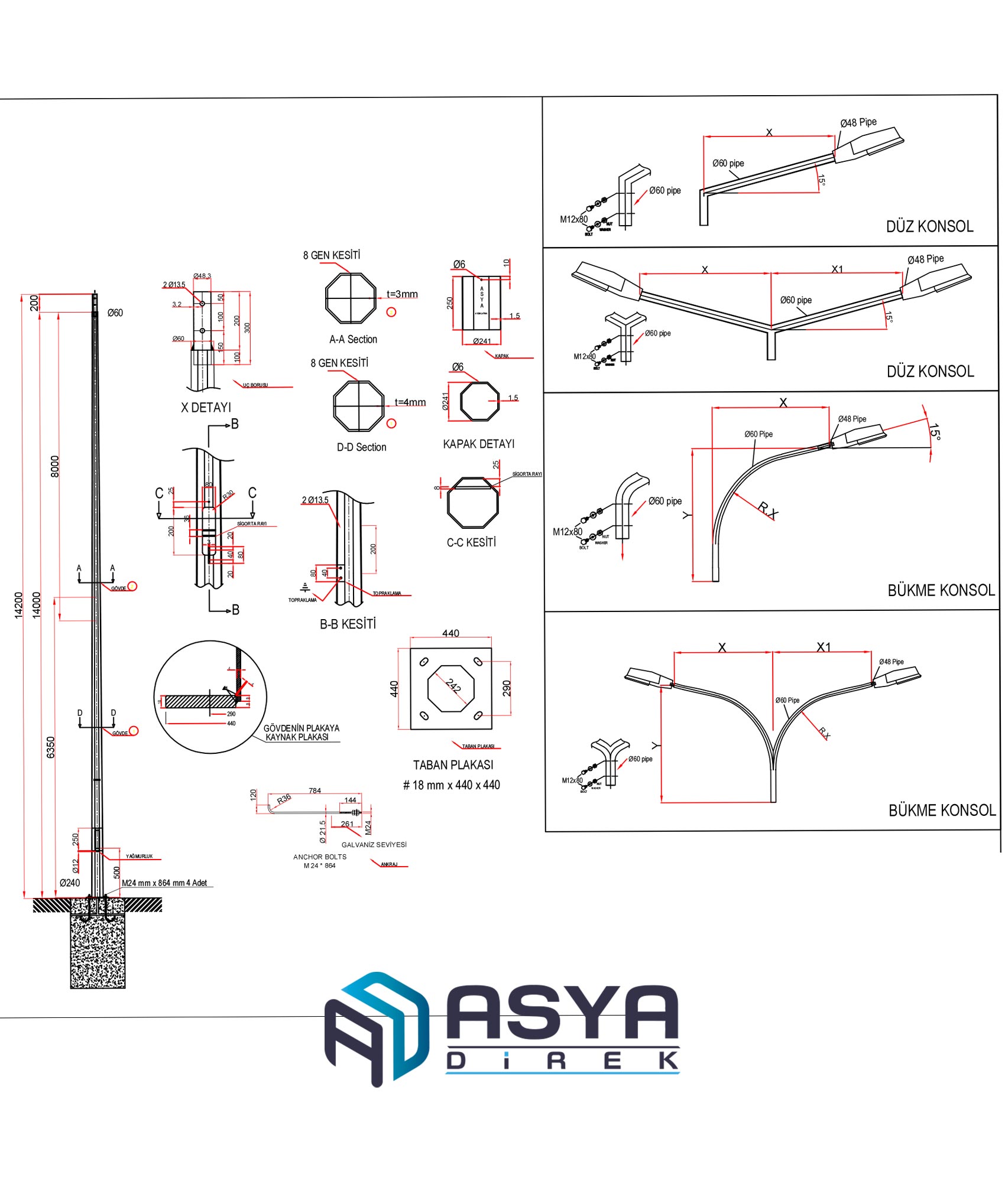 Sokak Aydınlatma Direği AD-140